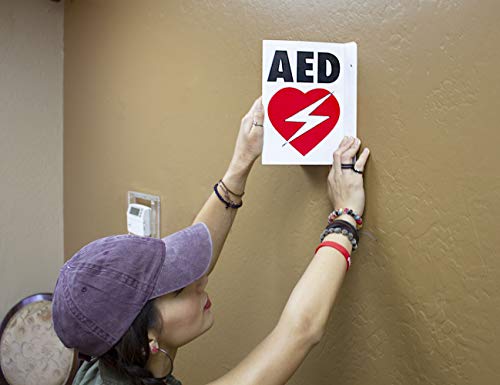 CPR Savers Foldable Panel AED Wall Sign for Business, School, Restaurant, Office or Any Public Place (1)