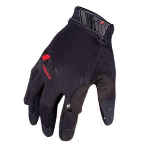 212 performance touch-screen compatible, high grip gloves for mechanics, high dexterity, adjustable closure, black, medium
