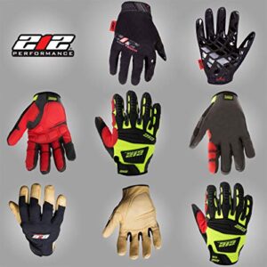 212 Performance Touch-screen Compatible, High Grip Gloves for Mechanics, High Dexterity, Adjustable Closure, Black, Medium