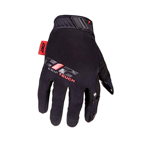 212 Performance Touch-screen Compatible, High Grip Gloves for Mechanics, High Dexterity, Adjustable Closure, Black, Medium