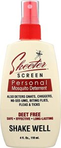 skeeter screen 90200 mosquito deterrent spray, 4 oz, red
