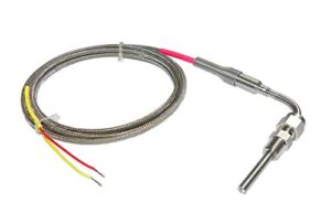 egt probe exhaust gas temperature sensor - 3/16 diameter - stainless steel weld bung - with 12 foot long cable