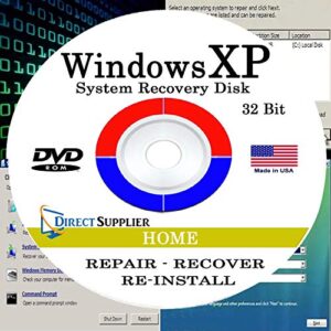 direct supplier - compatible with win xp - 32 bit dvd, supports home edition. recover, repair, restore or re-install to factory fresh!