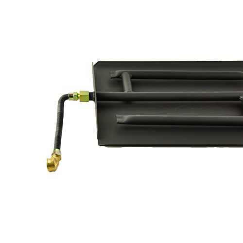 Dreffco 23" Triple Gas Burner for Indoor Vented Gas Fireplace Complete with Connection Kit for Either NG or LP. Now Includes a Bonus Bag of Glowing Embers!