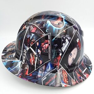 Wet Works Imaging Customized Pyramex Full Brim Horror Movie Poster Hard Hat with Ratcheting Suspension