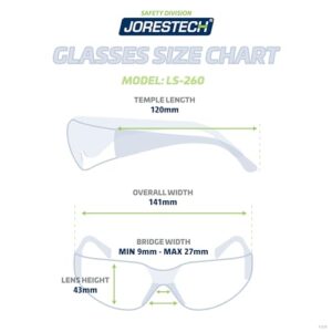 JORESTECH Eyewear Protective Safety Glasses, Polycarbonate Impact Resistant Lens Pack of 12 (Smoke)