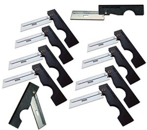 derma-safe folding utility razor (10-pack) for survival & first aid kits (black) by dermasafe