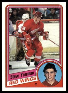 hockey nhl 1984-85 topps #49 steve yzerman nm near mint rc rookie red wings