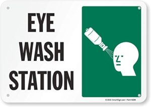 smartsign s2-0584-pl-10 "eye wash station" sign | 7" x 10" plastic