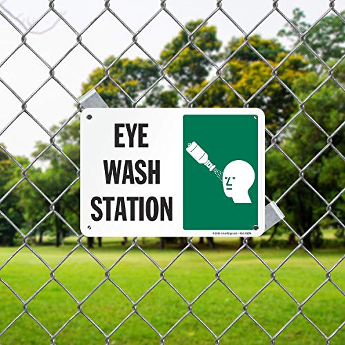 SmartSign S2-0584-PL-10 "Eye Wash Station" Sign | 7" x 10" Plastic