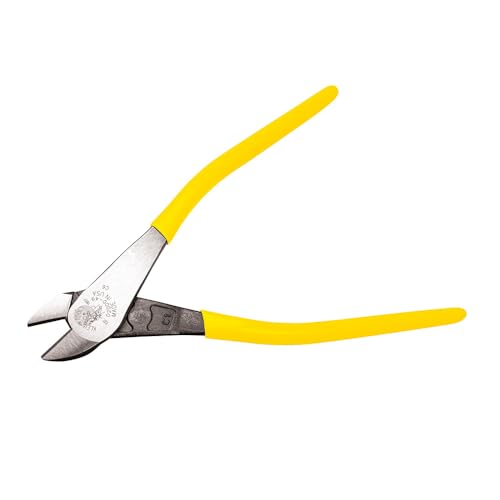 Klein Tools D2000-49 Pliers, Diagonal Cutting Pliers with Heavy-Duty Cutting Knives, Short Jaws and Dual Material Grips, 9-Inch