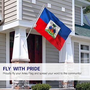 Anley Fly Breeze 3x5 Foot Haiti Flag - Vivid Color and Fade proof - Canvas Header and Double Stitched - Haitian National Flags Polyester with Brass Grommets 3 X 5 Ft