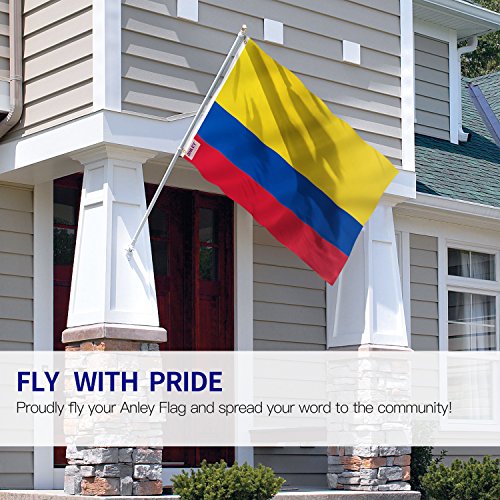 Anley Fly Breeze 3x5 Foot Colombia Flag - Vivid Color and Fade proof - Canvas Header and Double Stitched - Colombian National Flags Polyester with Brass Grommets 3 X 5 Ft