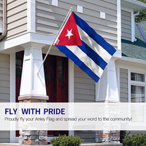 Anley Fly Breeze 3x5 Foot Cuba Flag - Vivid Color and Fade proof - Canvas Header and Double Stitched - Cuban National Flags Polyester with Brass Grommets 3 X 5 Ft