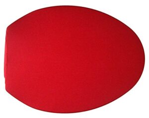 spandex fabric cover for a lid toilet seat fits on round & elongated models - handmade in usa (red)