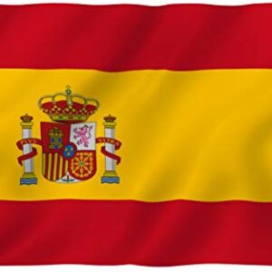 Anley Fly Breeze 3x5 Foot Spain Flag - Vivid Color and Fade proof - Canvas Header and Double Stitched - Spainish National Flags Polyester with Brass Grommets 3 X 5 Ft