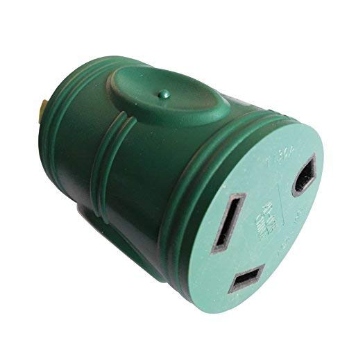 Parkworld 691784 RV Power Adapter L14-30P to TT-30R, 30 AMP 4-Prong Generator Locking L14-30 Male Plug to RV TT-30 Female Receptacle (Green)