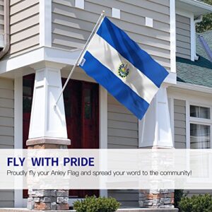 Anley Fly Breeze 3x5 Foot El Salvador Flag - Vivid Color and Fade proof - Canvas Header and Double Stitched - Salvadoran National Flags Polyester with Brass Grommets 3 X 5 Ft