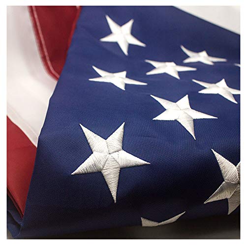 VSVO US American Flag 3x5 Ft - Heavy Duty 300D Oxford Nylon Embroidered US Flags, Embroidered Stars, Sewn Stripes, Indoor/Outdoor, Vibrant Colors, Brass Grommets