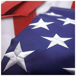 vsvo us american flag 3x5 ft - heavy duty 300d oxford nylon embroidered us flags, embroidered stars, sewn stripes, indoor/outdoor, vibrant colors, brass grommets