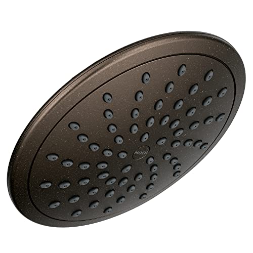 Moen Oil Rubbed Bronze Bathroom Rain Showerhead, 8-inch Wide Fixed Rainfall Shower Head, 6345ORB