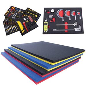5s tool box shadow foam organizers ( 2 color) fits craftsman model# 112225 top box (10.75" x 18.125", black top/red bottom)
