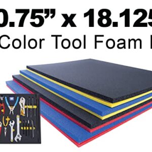 5S TOOL BOX SHADOW FOAM ORGANIZERS ( 2 COLOR) FITS CRAFTSMAN MODEL# 112225 TOP BOX (10.75" x 18.125", Black Top/Red Bottom)