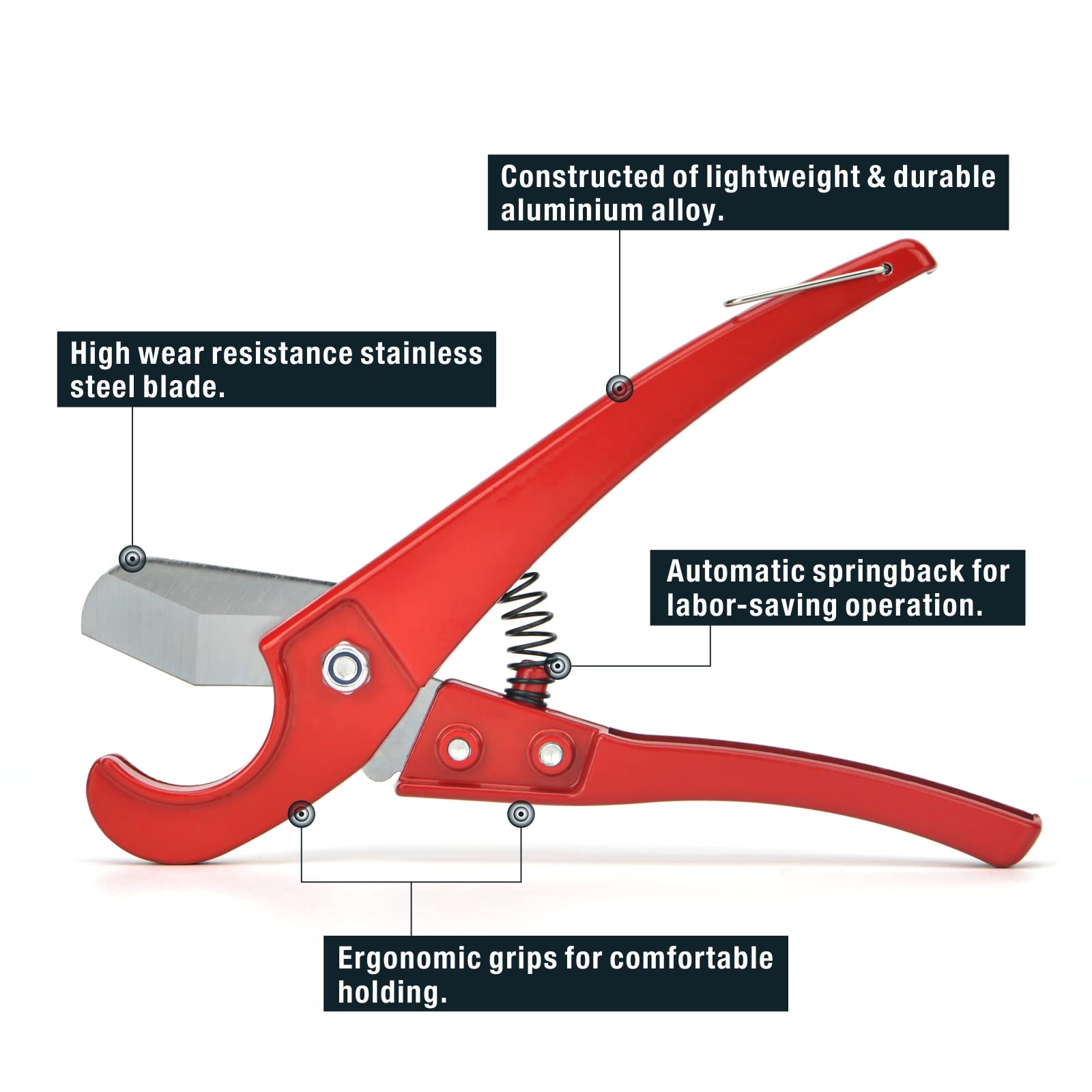 Pex Tubing Cutter for 1/8,1/4, 3/8, 1/2, 3/4-inch up to 1-inch Pex Pipe Cutter