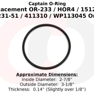 Captain O-Ring - Culligan Compatible OR-233 Replacement Water Filter Housing ORings (3 Pack) [Also Called HOR4, 151231-51, 411310, 151231, WP113045]