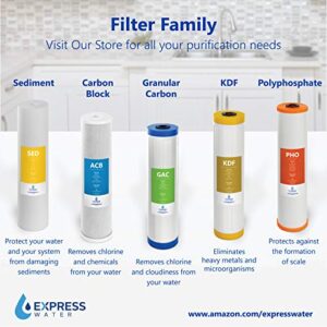 Express Water – 12 Pack Sediment Replacement Filter – Whole House Replacement Water Filter – SED High Capacity Water Filter – 5 Micron Water Filter – 4.5” x 10” inch…