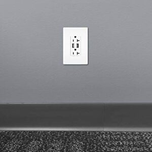 Legrand - Pass & Seymour TR5362USBWCCV6 Fed Spec Grade USB Charger w/ Tamper-Resistant 20A Duplex Receptacles