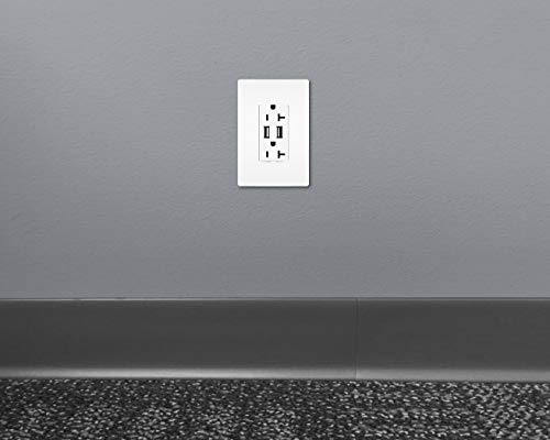 Legrand - Pass & Seymour TR5362USBWCCV6 Fed Spec Grade USB Charger w/ Tamper-Resistant 20A Duplex Receptacles