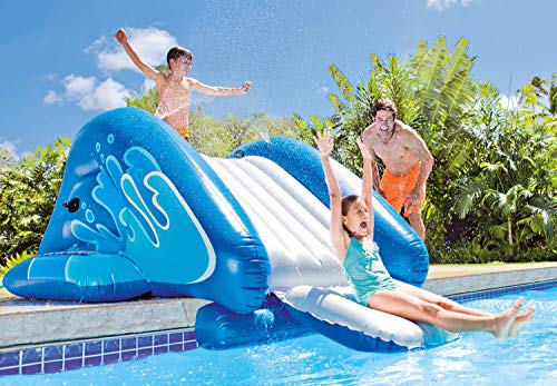 Intex 58849EP Kool Splash Durable Vinyl Inflatable Play Center Swimming Pool Water Slide with Built In Sprayers for Kids and Adults, Age 6 and Up