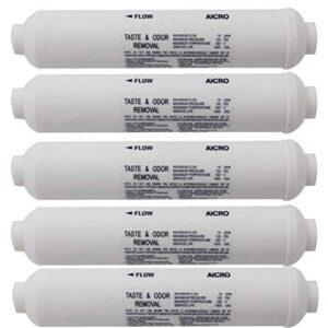 post inline carbon gac water filter reverse osmosis ro ice t/33 pack of 5