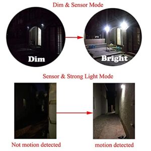 iThird Solar Lights Outdoor Motion Sensor, LED Solar Powered Outdoor Lights Stainless Steel Solar Security Lights for Yard Patio Garage Porch Waterproof 3 Modes Flood Light Super Bright(Daylight)