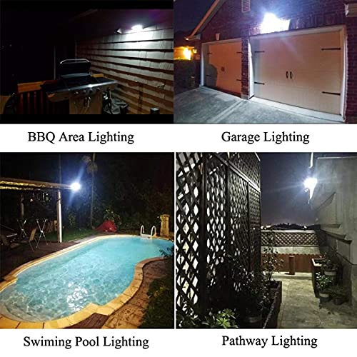 iThird Solar Lights Outdoor Motion Sensor, LED Solar Powered Outdoor Lights Stainless Steel Solar Security Lights for Yard Patio Garage Porch Waterproof 3 Modes Flood Light Super Bright(Daylight)