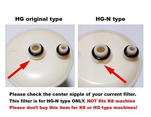 IonHiTech HGN Type Replacement Filter Compatible with HGN Water Ionizers + Cleaning Cartridge (NOT Compatible with K8 and HG Original Machines)