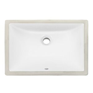 ticor 20-1/2" square white porcelain undermount bathroom vanity sink ceramic new