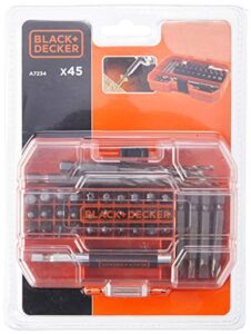 black+decker a7234-xj 27 piece drill set, orange