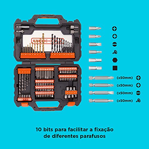 BLACK+DECKER A7230-XJ 104 Easy Grip Drill Piece Set - Black, 1-Piece