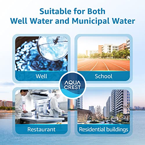 AQUACREST AP810 Whole House Water Filter, Replacement for 3M® Aqua-Pure AP810, AP801, AP811, Whirlpool® WHKF-GD25BB, WHKF-DWHBB, 5 Micron, 10" x 4.5", Well & Tap Water Filter, Pack of 3