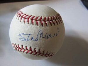 stan musial autograph/signed baseball st. louis cardinals