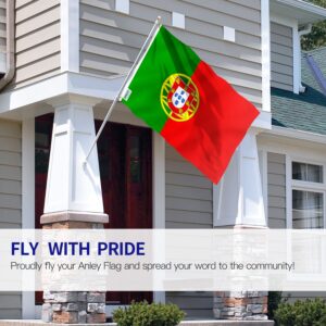 Anley Fly Breeze 3x5 Foot Portugal Flag - Vivid Color and Fade proof - Canvas Header and Double Stitched - Portuguese National Flags Polyester with Brass Grommets 3 X 5 Ft