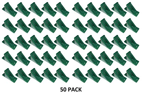 JSP Manufacturing Green Plastic Mini Roof Snow Ice Guard - Multi-Quantity Pack | Prevents Sliding Snow Stops Buildup (50)