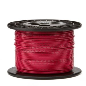 remington industries 18ul1007sldred1000 18 awg gauge solid hook up wire, 1000 feet length, red, 0.0403" diameter, ul1007, 300 volts