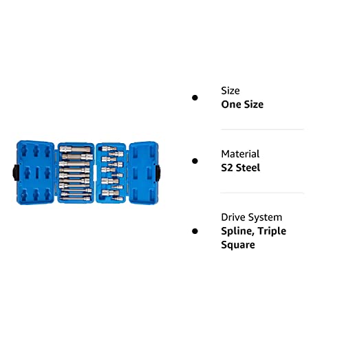 J&R Quality Tools 20pc XZN 12 Point MM Triple Square Spline Bit Socket Set Tamper Proof Set