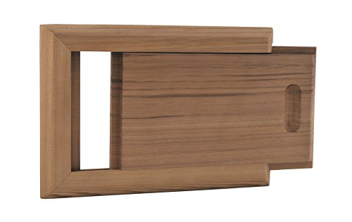 The Sauna Place Cedar Sauna Air Ventilation Louver 4'' x 10'' for Saunas Adjustable Sauna Room Air Ventilation