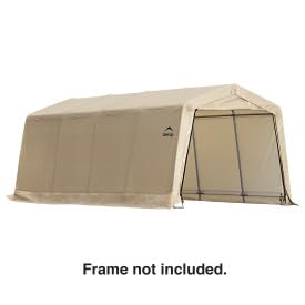 ShelterLogic Replacement Cover Kit Only No Frame-10x20x8 for Model 62680, 32680 (5.5oz Tan)-Frame Not Included