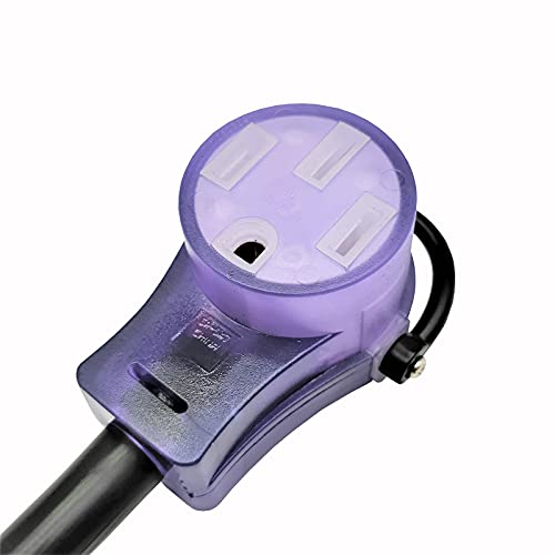 Parkworld 691845 Power Adapter Cord 4-Prong Generator 30A Locking L14-30P Male to RV 50 AMP 14-50R Female with Handle