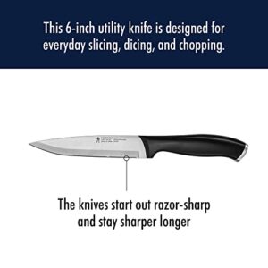 HENCKELS Silvercap Razor-Sharp 6-inch Utility Knife, Tomato Knife, German Engineered Informed by 100+ Years of Mastery, Stainless Steel